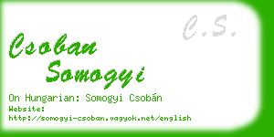 csoban somogyi business card