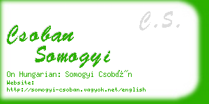 csoban somogyi business card